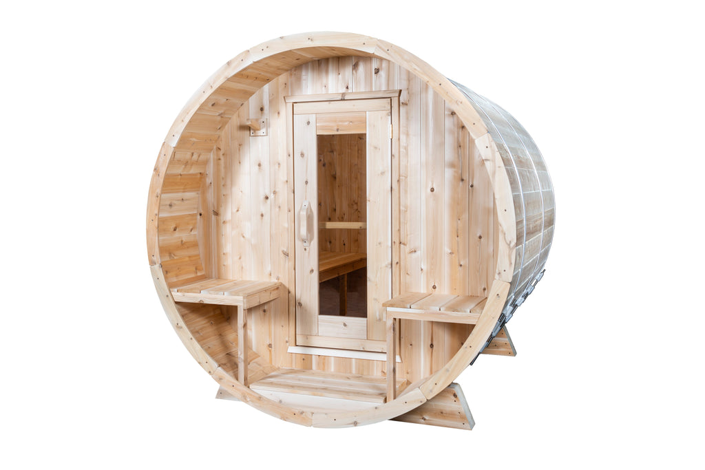 Leisurecraft CT Serenity barrel sauna interior