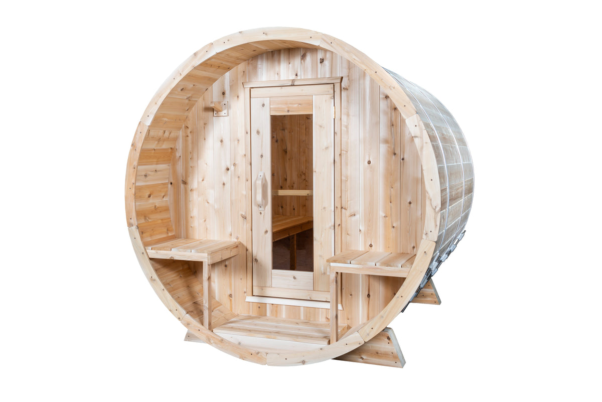 Leisurecraft CT Serenity barrel sauna interior