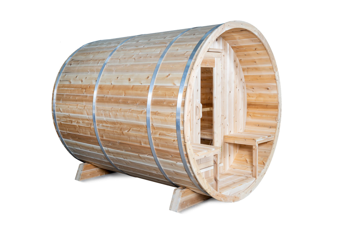 Leisurecraft CT Serenity barrel sauna detail