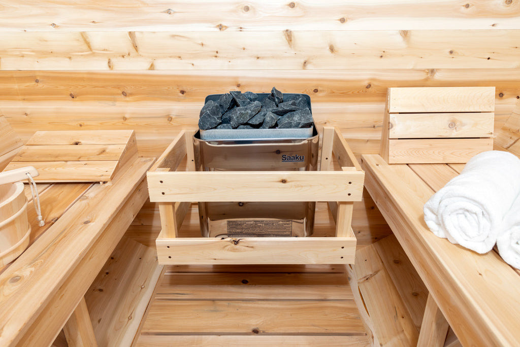 Leisurecraft CT Serenity MP barrel sauna interior