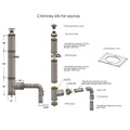 Leisurecraft chimney elbow kit for side-exit sauna installation