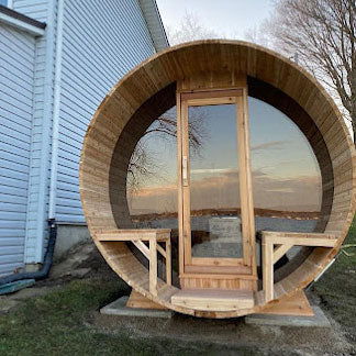Leisurecraft CT Tranquility MP Barrel Sauna front view