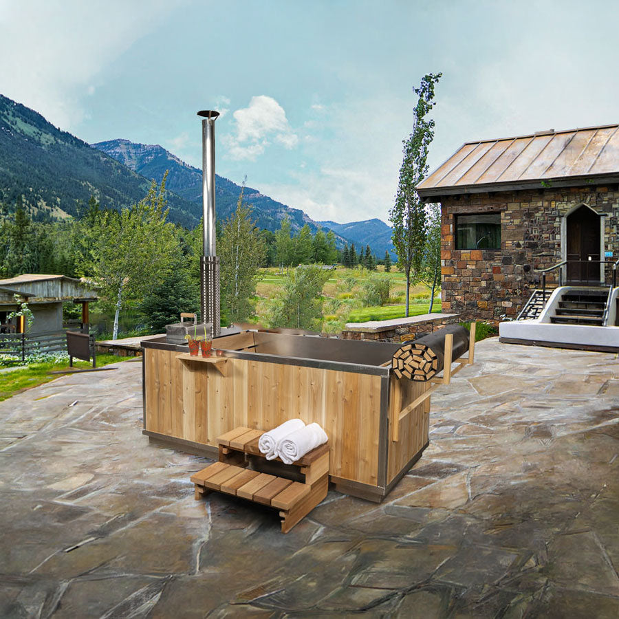Leisurecraft Canadian Timber Starlight Wood-Burning Hot Tub