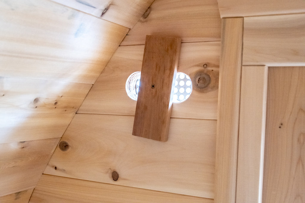 MiniPOD interior sliding cedar ventilation cover