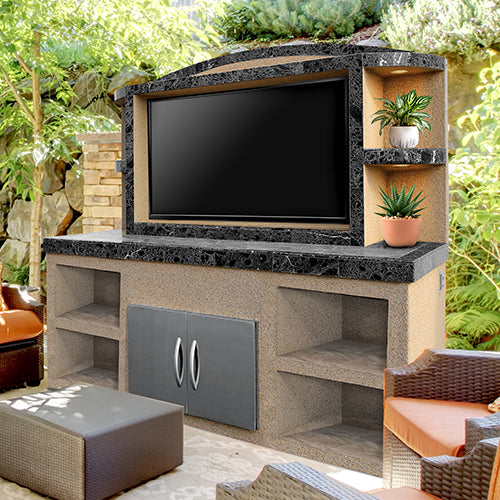 Cal Flame ODC-2 Crystal outdoor entertainment center