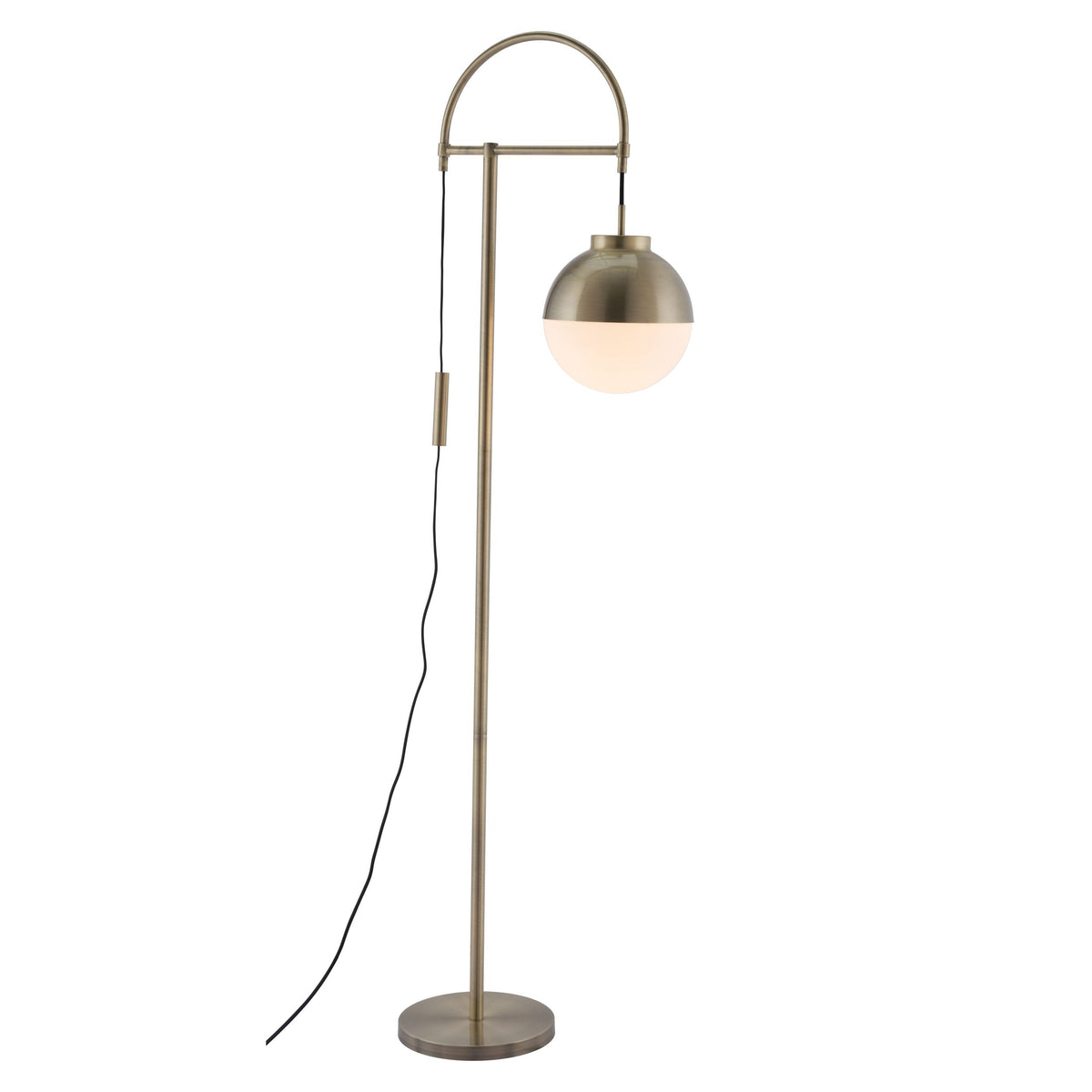 Zuo Waterloo Floor Lamp – White & Bronze